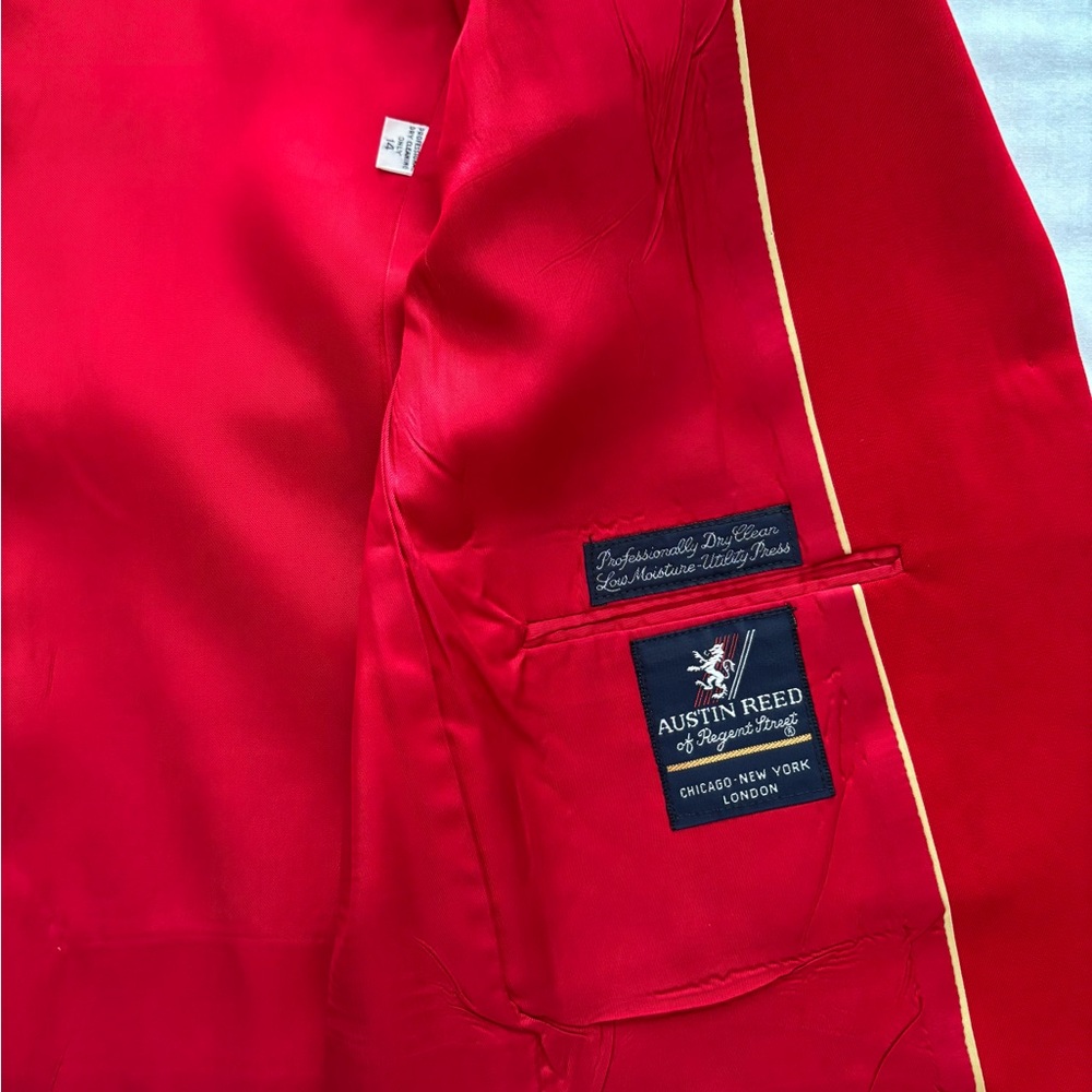 Austin Reed Vibrant Red Blazer Size 14 - Picture 4 of 12